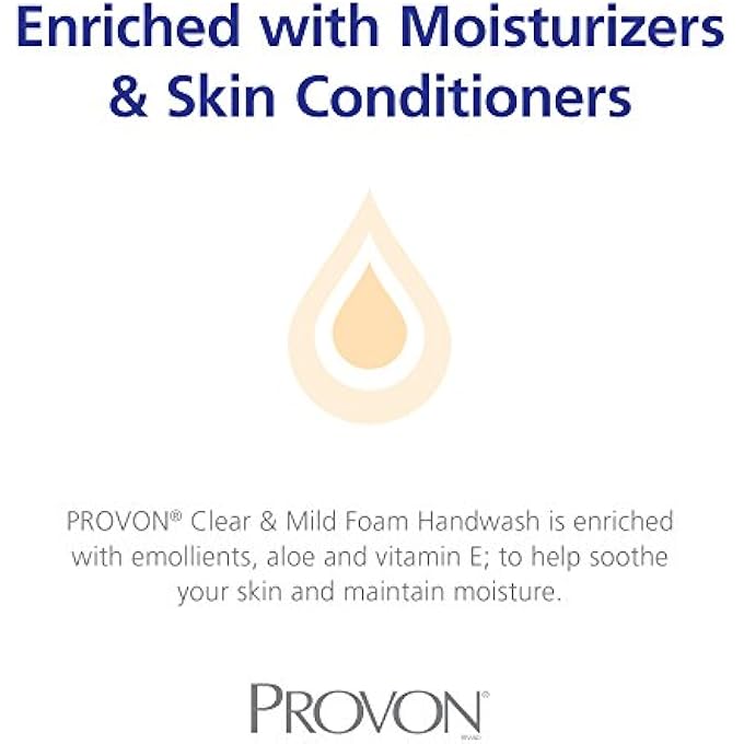PROVON 700 ML, CLEAR AND MILD, TRANSPARENT, 4, 8721-04 : PROVON 8721-04 CLEAR AND MILD FOAM HANDWASH, 700 ML ADX-7 REFILL (CASE OF 4) - Image 5
